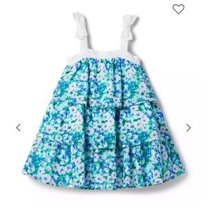 Janie & Jack NWT floral bow strap tiered dress 5